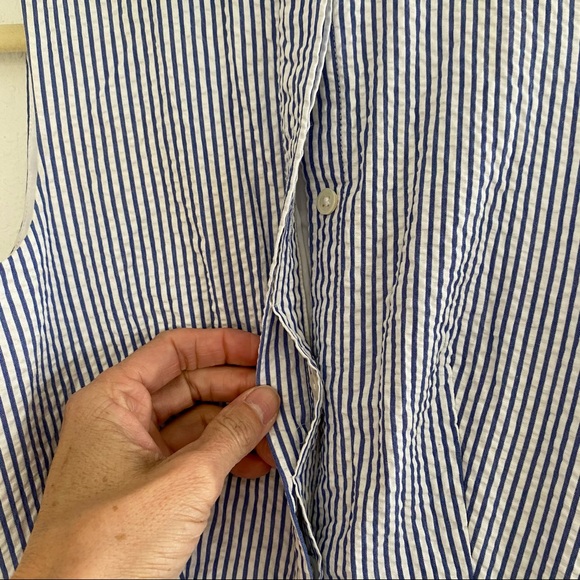 A/X Armani Exchange Button front Striped Dress 0 - Picture 8 of 13